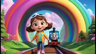The Train and the Rainbow Tunnel | Fun Train Song for Kids | Colorful Nursery Rhyme for Toddlers