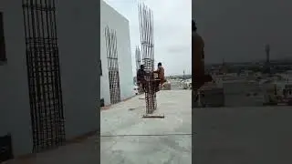 preparation of column reinforcement body.#civilengineer #checking #concrete #column #shorts