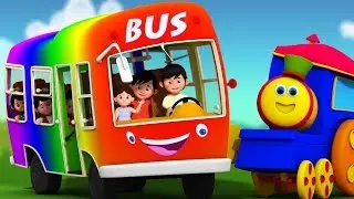 The Wheels On The Bus | Kindergarten Cartoon Videos | Bob The Train