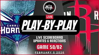 🔴LIVE - Charlotte Hornets vs Houston Rockets - Play-By-Play & Reactions (2/5/26)