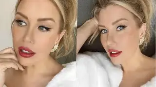 CLASSIC WINGED LINER + RED LIP HOLIDAY MAKEUP LOOK💋UNDER 15 MINUTES | Risa Does Makeup