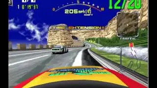 Daytona USA Arcade on SEGA M2 Emulator using Wheel, Pedals and H-Shifter