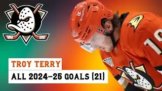 Troy Terry (#19) All 21 Goals of the 2024-25 NHL Season