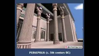 Reconstruction of Apadana Palace. The audience hall in Persepolis (c. 6th-5th century BC), Iran