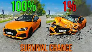 BeamNG.drive Survival Chance (With Dummies) | Realistic Car Crashes #15