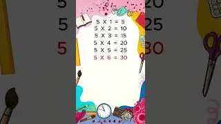 ⭐ Table of 5 | Learn 5 Multiplication Table Easy & Fast | Kids Math Learning #shorts #ytshorts