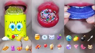 [No Talking] 5 Minutes ASMR EMOJI FOOD Compilation | Relaxing Eating Sounds