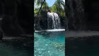 Artificial rock waterfall