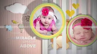 Birth Announcement Video for Baby Girl || Baby Birth Announcement Video Template | DI-804