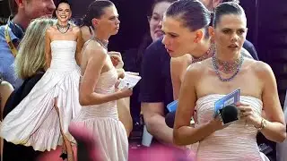 Nicole Kidman's niece and Seven roving red carpet reporter Lucia Hawley looks unimpressed