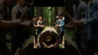 Panda Hidden in the Hollow Log #Panda #ASMR #Funny