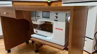 Altering a sewing cabinet to accommodate a larger machine