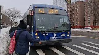 MTA Mabstoa: 2024 Novabus LFSe+ #5028 On the Bx1 St GC/East Fordham Road and Tremont Avenue
