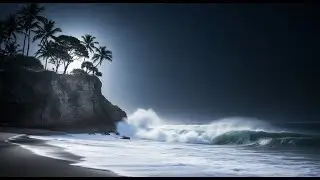 (NO ADS) LIVE - Relaxing Ocean Night &bull; Anxiety Relief, Sleep Therapy &bull; Peaceful Dreams