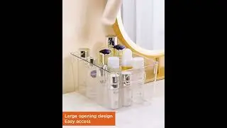 Joybos&reg; Clear Plastic Storage Organizer Container Bins with Cutout Handles