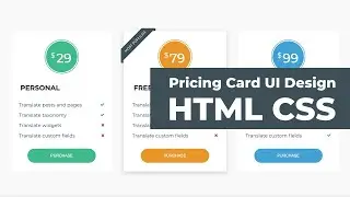 Pricing Card UI Design con HTML e CSS [ITA]