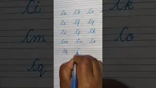 cursive writing ###connecting letter C with a to z###