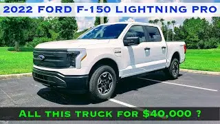 Электрический пикап Ford F-150 Lightning Pro 2022 года &mdash; тест-драйв и обзор от первого лица &mdash; заявленная цена 40 тыс. долларов?
