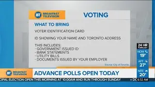 Advance polls open in the Toronto municipal election, and other top stories