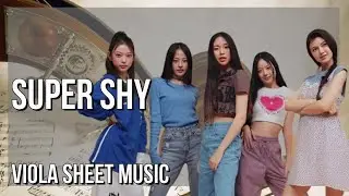 SUPER EASY Viola Sheet Music: How to play Super Shy  by NewJeans
