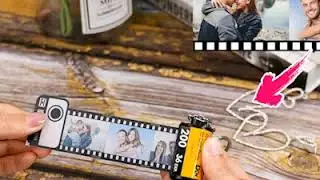 Personalized Photo Keychain Film Camera Roll Multiphoto Gift for Your Lover, Christmas gift ideas.