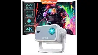 Проектор Salange 2025 Новая Модель P350 Smart Projector Android 11 Bt 5 2 Wifi 6 Портативный Домашни