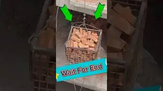 Brick lifting with rope hoist machine #ytshorts #shorts #short #shortsfeed