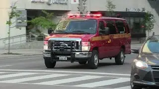 [Manual siren] District Chief 33 + Pumper 332 - Toronto Fire Services responding