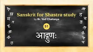 Sanskrit for Shastra-study by Br. Ved Chaitanya - Session 51 - Sandhi (5)