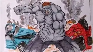 Gray Hulk speed drawing