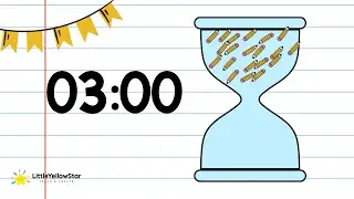 Back to School Style Game Timer &ndash; 3 Minute Countdown Timer For Kids With Bell Warning