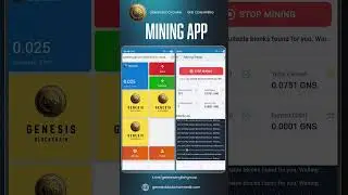Genesis Blockchain GNS Coin C&uuml;zdanı ve Madencilik Uygulaması.
