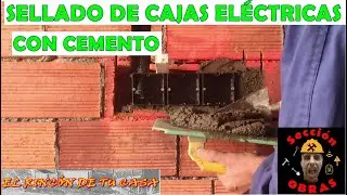 como SUJETAR y NIVELAR  SOPORTES de OBRA con CEMENTO para CAJAS DE INTERRUPTORES DE LUZ.