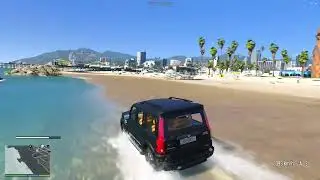 Michael Exploring Los-Santos Beach In His Matt-Black Scorpio Classic S11 IN GTA V