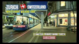 ZURICH 🇨🇭 Winter 😍 Night Walking Tour #travel #tourism #viralvideo #youtube #zurich #switzerland