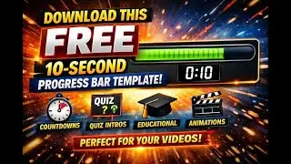 Download 10 Sec Progress Bar Template Video for  your Quiz Videos.