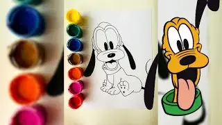 removing paint from a drawing cartoon pluto
