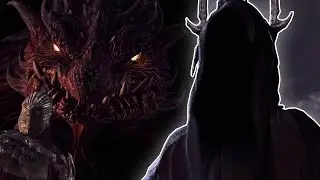 Lord of the Rings Agandaur Meets The Witch King & Dragon - War in the North