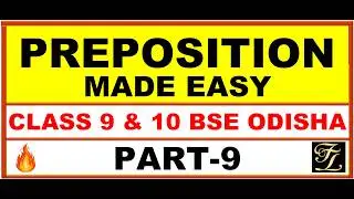 Preposition | Class 10 BSE Odisha English Grammar | Preposition Misc. Question answer