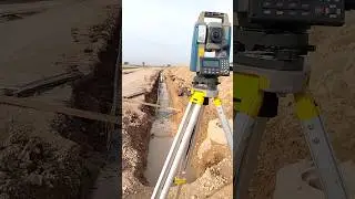 Sewer line Levelling by Total Station..
