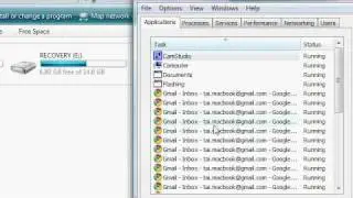 About 30 Programs running on a Laptop