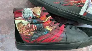 Tokyo Ghoul Custom Vans | Painting Custom Manga Shoes Sneakers | Custom Anime Kicks