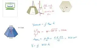 7º Áreas y Volúmenes.Cálculo de área  y volumen de tronco de pirámide hexagonal 3º ESO