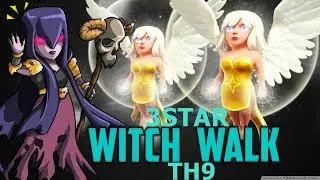 COC- Learn Witch Slap- How To Witch Slap- Th9 3 star war Strategy Walkthrough