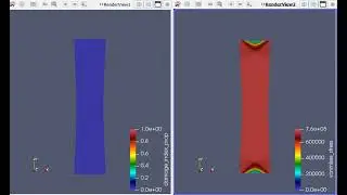 failure simulation under tensile test
