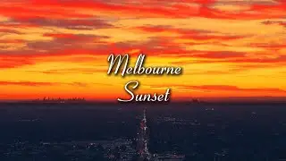 Melbourne Sunset Afterglow | Fiery Skies over City Skyline | Aerial Photography of Melbourne at Dusk