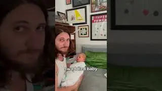 swaddled baby tip 👼🏻 #tipsandtricks #newdad #babytips