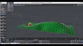 地面に沿うように動く球を作ってみた　Nodal Motion　  Lightwave 11.6