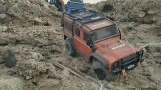 تجمع سيارات ريموت دفع رباعي Oman RC Crawlers group gathering, challenging rocky terrain