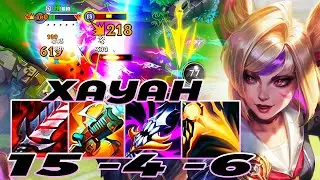 WILD RIFT XAYAH ADC GAMEPLAY | 15 -4 -6 MVP | XAYAH BUILD RUNES